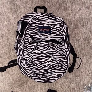 Jansport Black and White Zebra Backpack